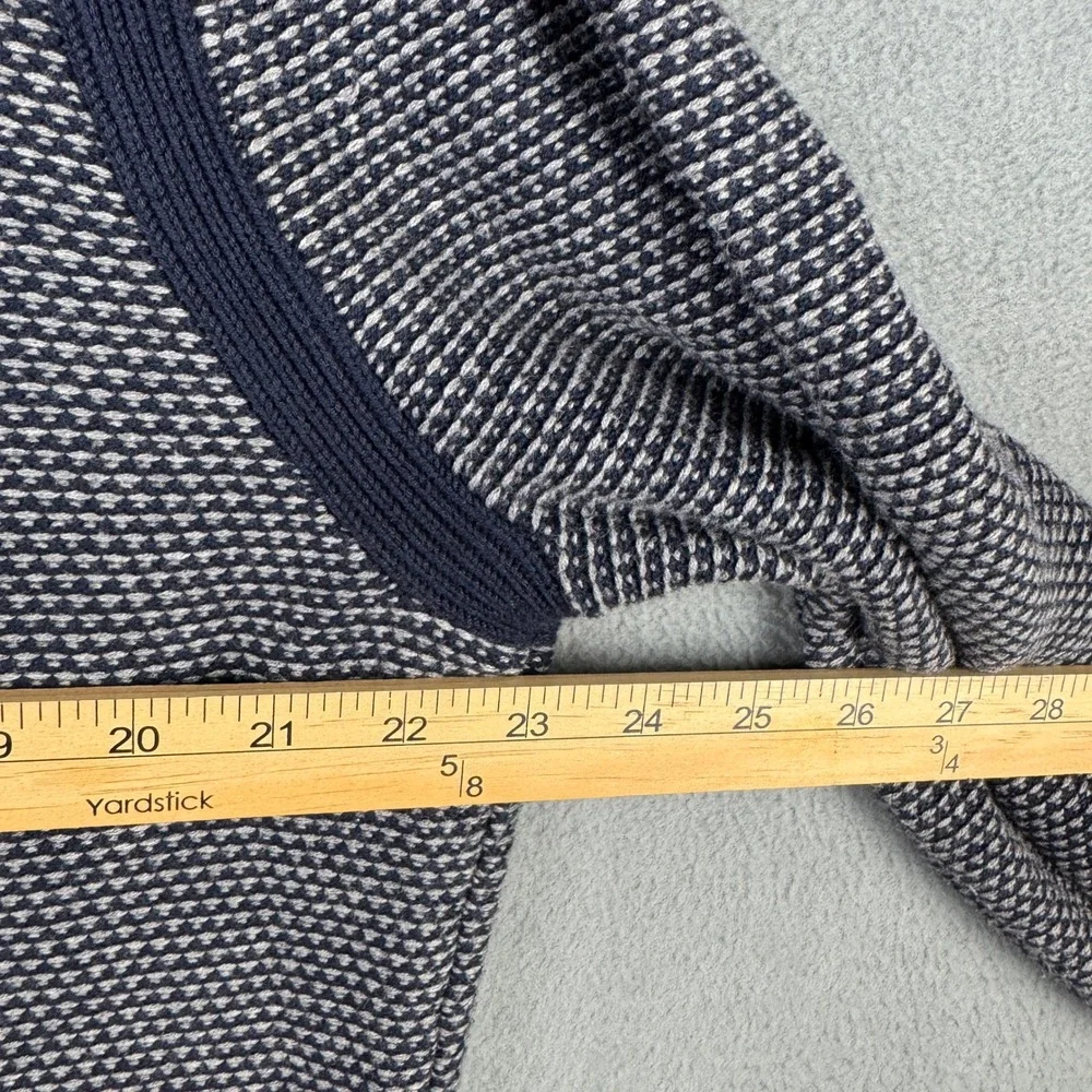 Banana Republic Mens XL Navy Blue Birdseye Shawl Collar Grandpa Cardigan Sweater